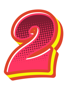 Comic Halftone Alphabet Letter and Number png