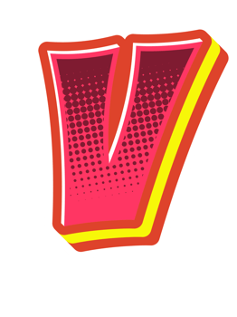 Comic Halftone Alphabet Letter and Number png