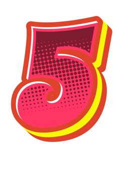 Comic Halftone Alphabet Letter and Number png