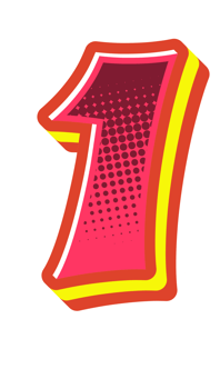 Comic Halftone Alphabet Letter and Number png