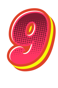 Comic Halftone Alphabet Letter and Number png