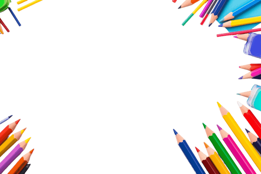 Stationery and School Supplies on transparent background. png