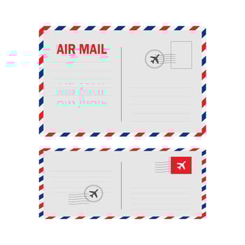 Blank tourist postcard. vector