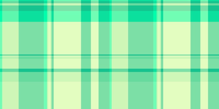 Cover plaid seamless, gentle check texture textile. Yard pattern tartan background fabric in green and light colors. vector