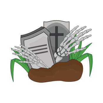 illustration of grave vector