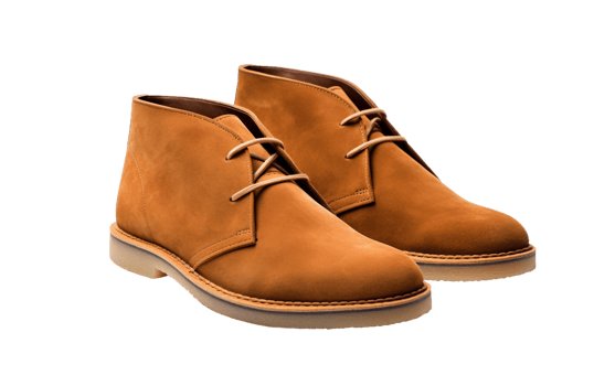 Suede Desert Boots in Stylish Isolation On Transparent Background png