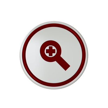 Zoom In icon with red material png