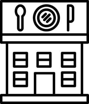Restaurant Line Icon vector
