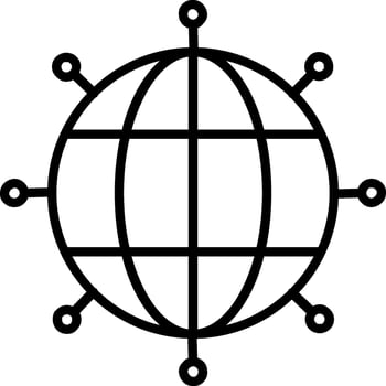 World Wide LineIcon vector