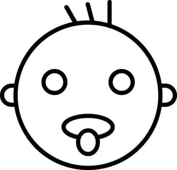 Baby Line Icon vector