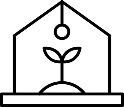Greenhouse Line Icon vector