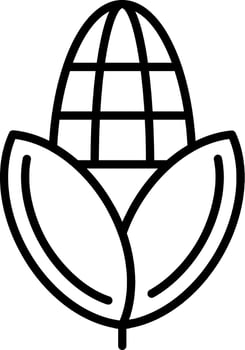 Corn Line Icon vector