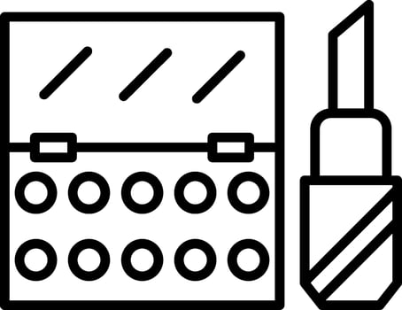 Make Up Line Icon vector
