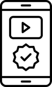 Approved Line Icon vector