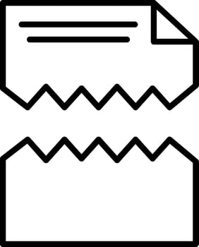 Ripped Line Icon vector