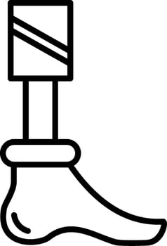 Prosthetic Line Icon vector