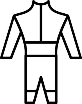 Wetsuit Line Icon vector