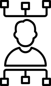 Workflow Line Icon vector