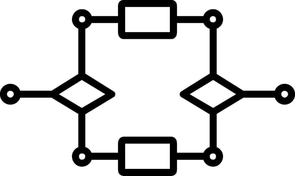 Algorithm Line Icon vector