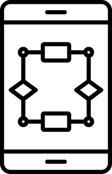 Algorithm Line Icon vector