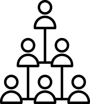 Hierarchical Structure Line Icon vector