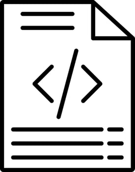 Coding Line Icon vector