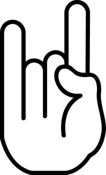 Rock And Roll Line Icon vector