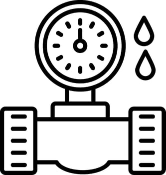 Water Meter Line Icon vector
