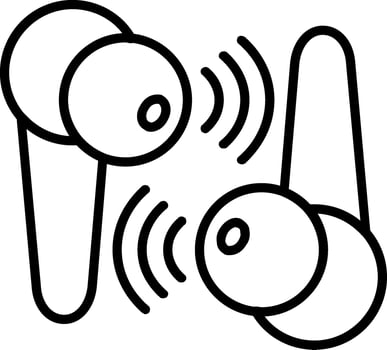 Earbuds Line Icon vector