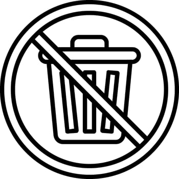Prohibited Sign Line Icon vector