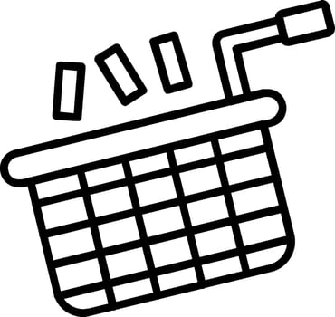 Deep Fryer Line Icon vector