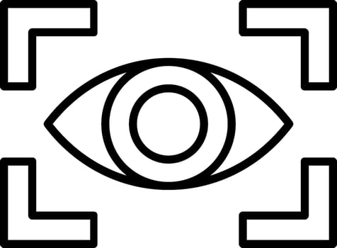 Vision Line Icon Design vector