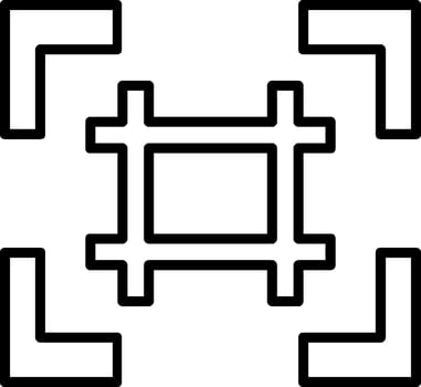 Grid Line Icon Design vector