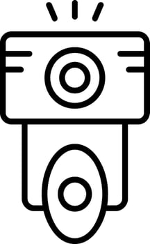 Camera Flash Line Icon Design vector