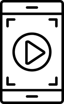 Smartphone Line Icon Design vector