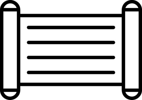 Old Scroll Line Icon vector