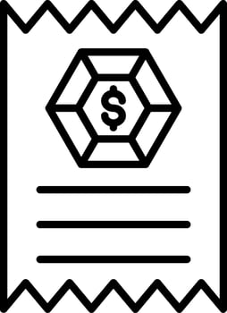 Receipt Line Icon vector