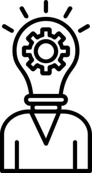 Personal Idea Line Icon vector