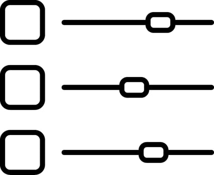 Sliders Line Icon vector