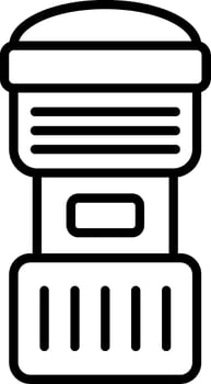 Camera Lens Line Icon vector