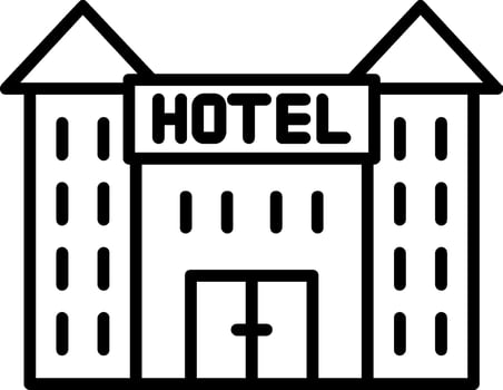 Hotel Line Icon vector