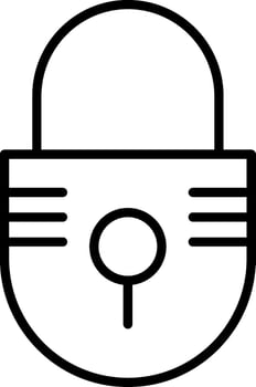 Lock Line Icon vector