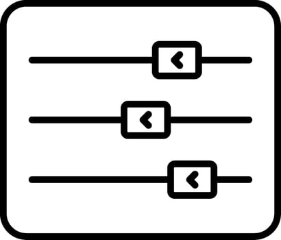 Sliders Line Icon vector