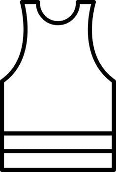 Undershirt Line Icon vector