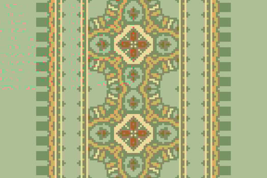 Peruvian pattern Seamless Bandana print silk Motif embroidery, Pixel Ikat embroidery Design for Print border embroidery ancient egypt vector
