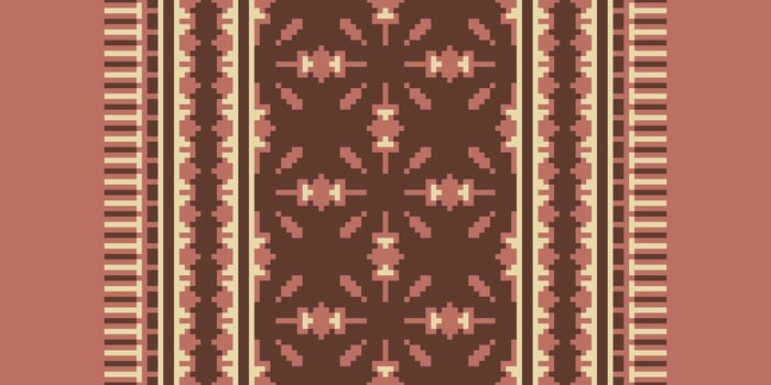 Patchwork pattern Seamless Australian aboriginal pattern Motif embroidery, Pixel Ikat embroidery Design for Print tapestry floral kimono repeat pattern lacing spanish motif vector