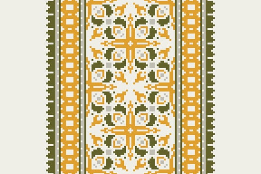 Anarkali Pattern Seamless Scandinavian pattern Motif embroidery, Pixel Ikat embroidery Design for Print scandinavian pattern saree ethnic nativity gypsy pattern vector