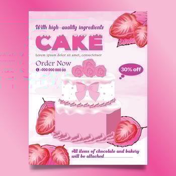 Cake banner design vector