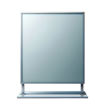 Realistic blank street billboard png