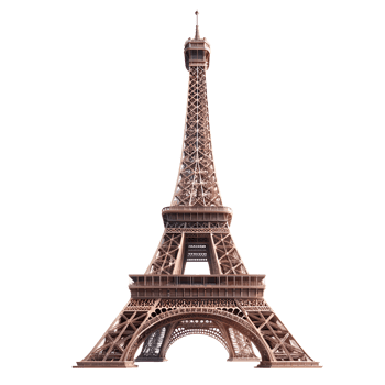 Realistic eiffel tower of paris png
